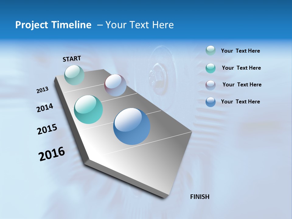 A Blue Gears Powerpoint Presentation Is Shown PowerPoint Template