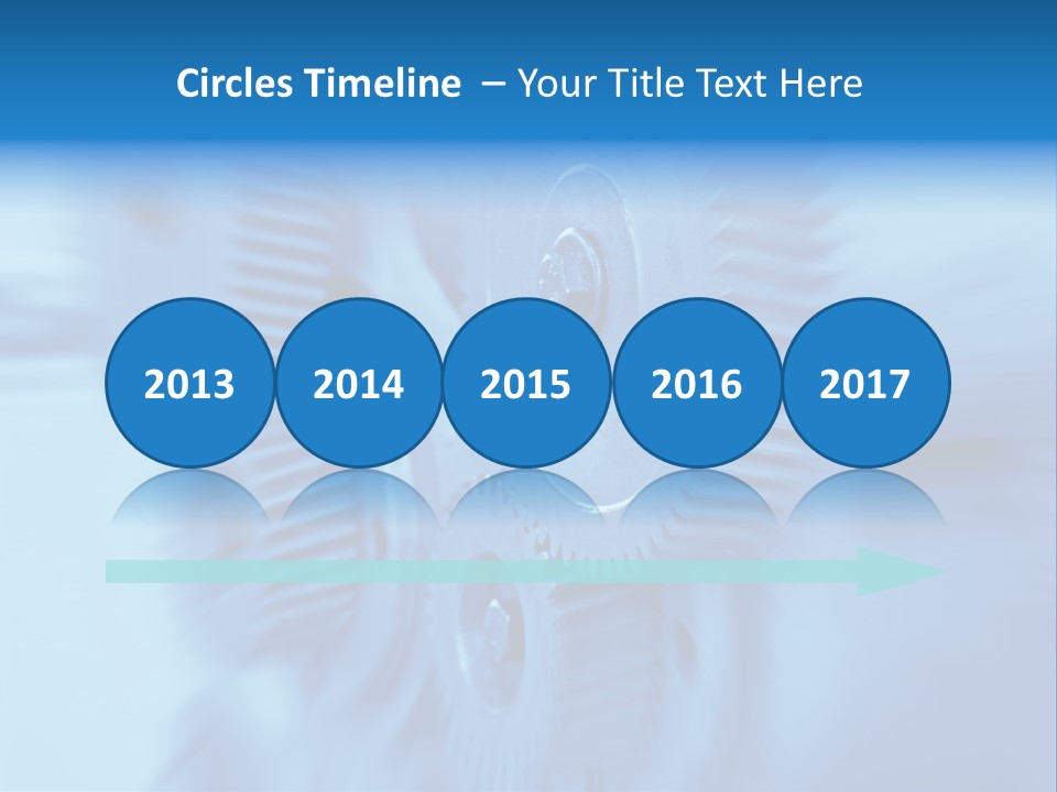 A Blue Gears Powerpoint Presentation Is Shown PowerPoint Template