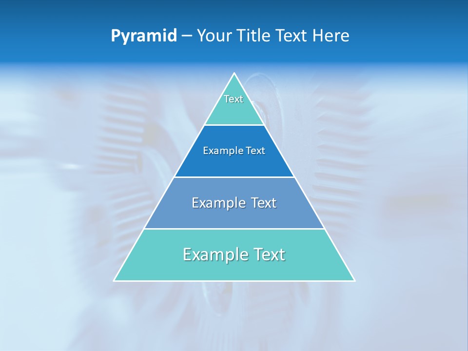 A Blue Gears Powerpoint Presentation Is Shown PowerPoint Template