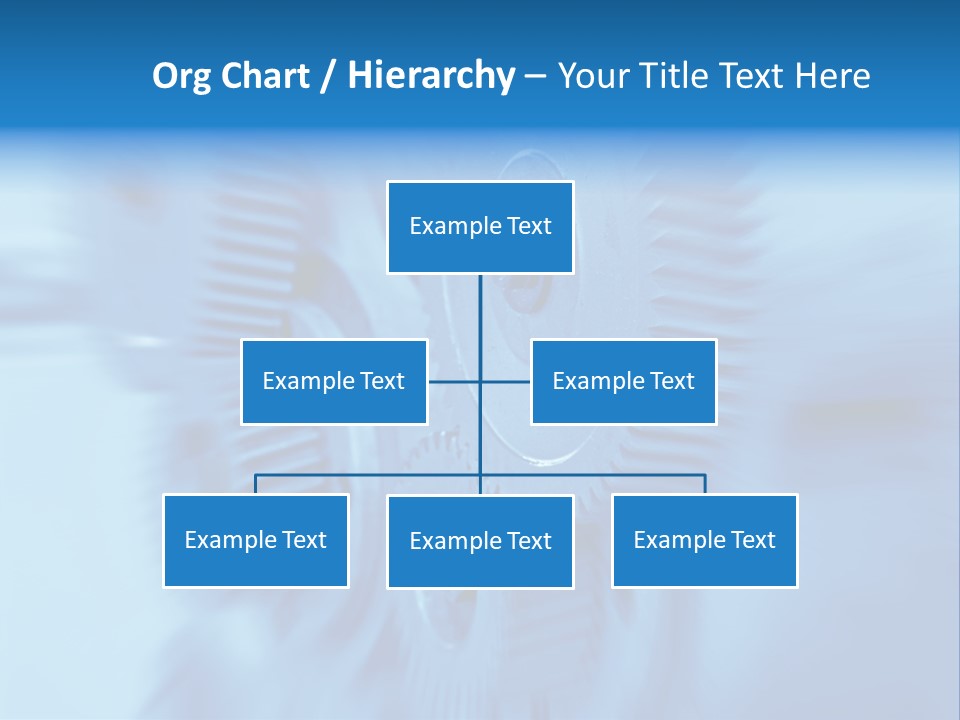 A Blue Gears Powerpoint Presentation Is Shown PowerPoint Template