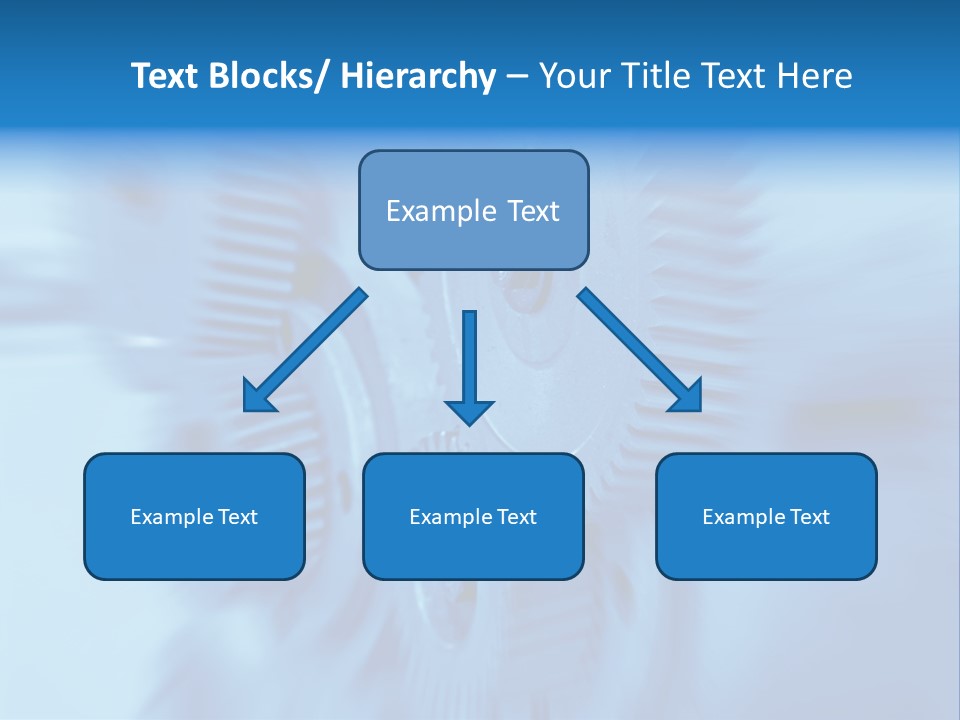 A Blue Gears Powerpoint Presentation Is Shown PowerPoint Template