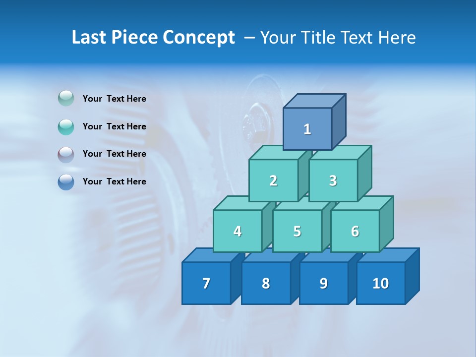 A Blue Gears Powerpoint Presentation Is Shown PowerPoint Template