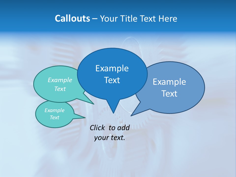A Blue Gears Powerpoint Presentation Is Shown PowerPoint Template