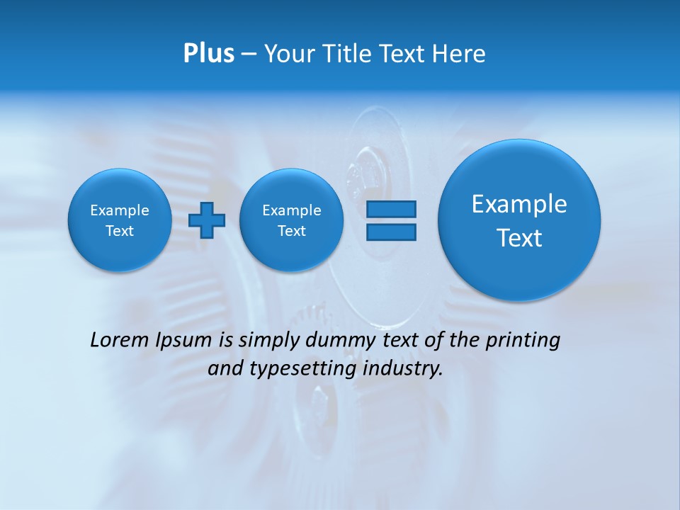 A Blue Gears Powerpoint Presentation Is Shown PowerPoint Template