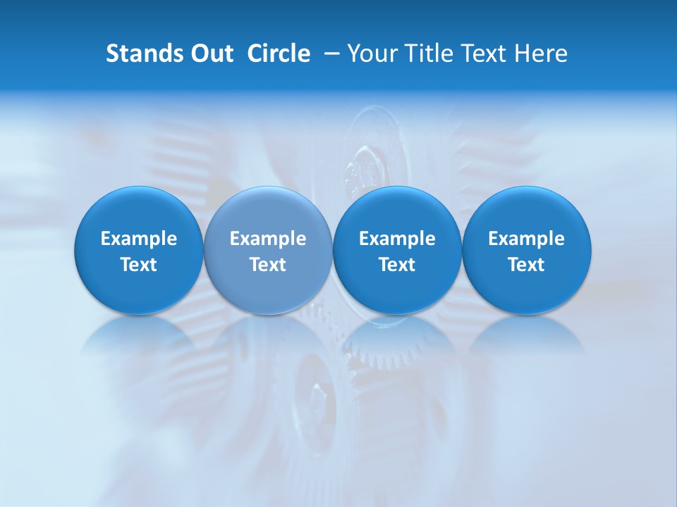 A Blue Gears Powerpoint Presentation Is Shown PowerPoint Template