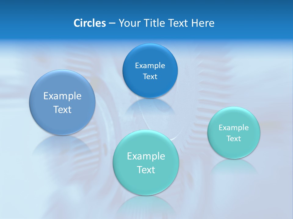 A Blue Gears Powerpoint Presentation Is Shown PowerPoint Template