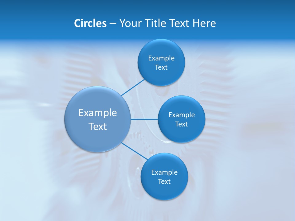 A Blue Gears Powerpoint Presentation Is Shown PowerPoint Template