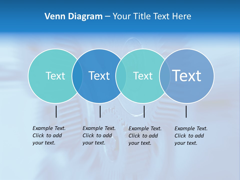 A Blue Gears Powerpoint Presentation Is Shown PowerPoint Template