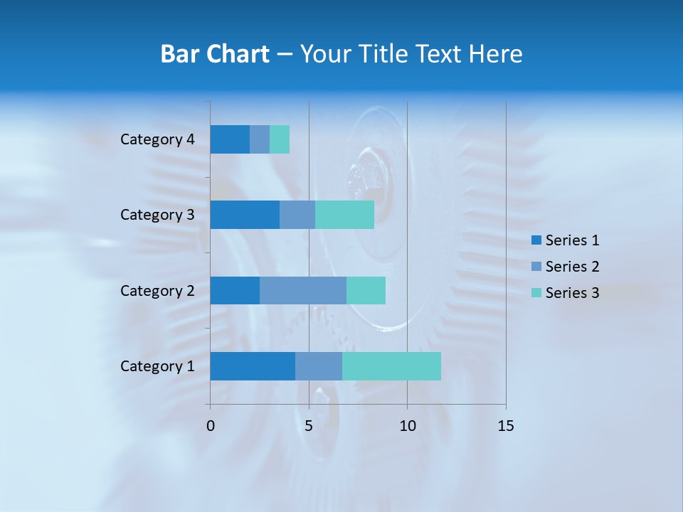 A Blue Gears Powerpoint Presentation Is Shown PowerPoint Template