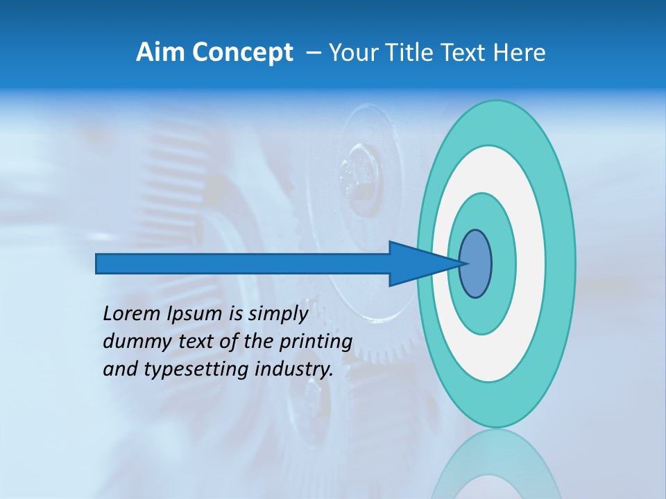A Blue Gears Powerpoint Presentation Is Shown PowerPoint Template