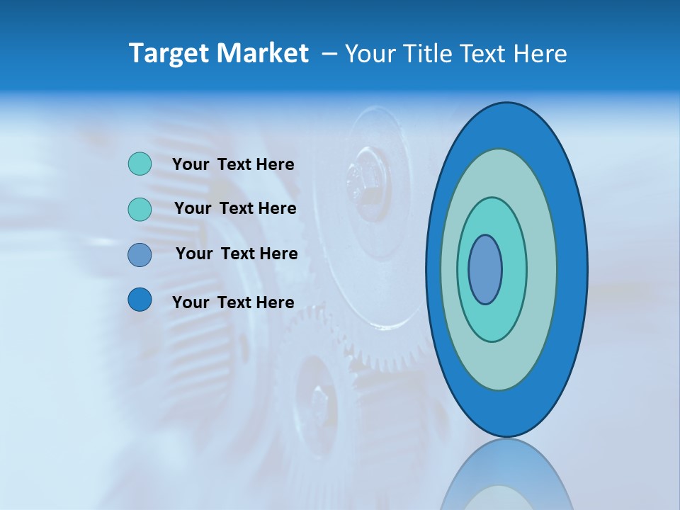 A Blue Gears Powerpoint Presentation Is Shown PowerPoint Template