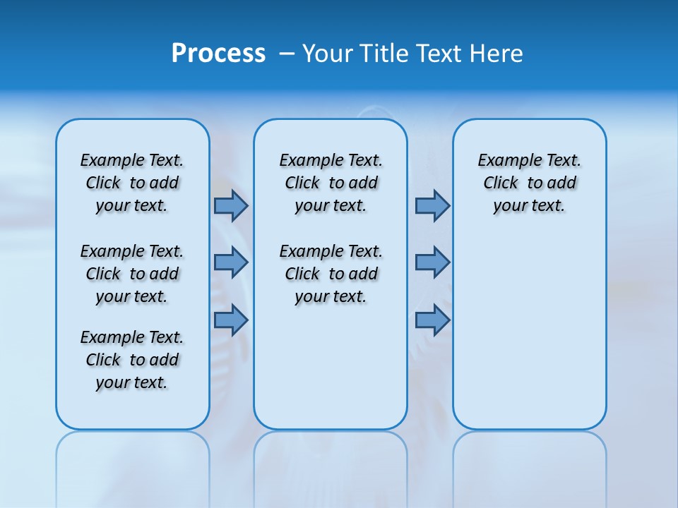 A Blue Gears Powerpoint Presentation Is Shown PowerPoint Template