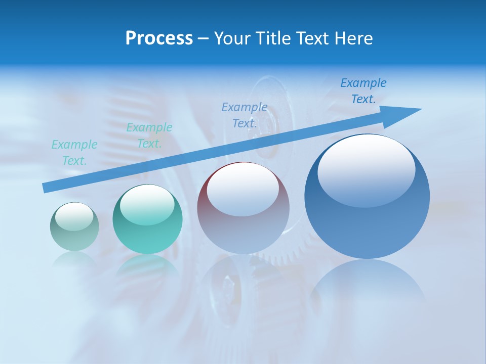 A Blue Gears Powerpoint Presentation Is Shown PowerPoint Template