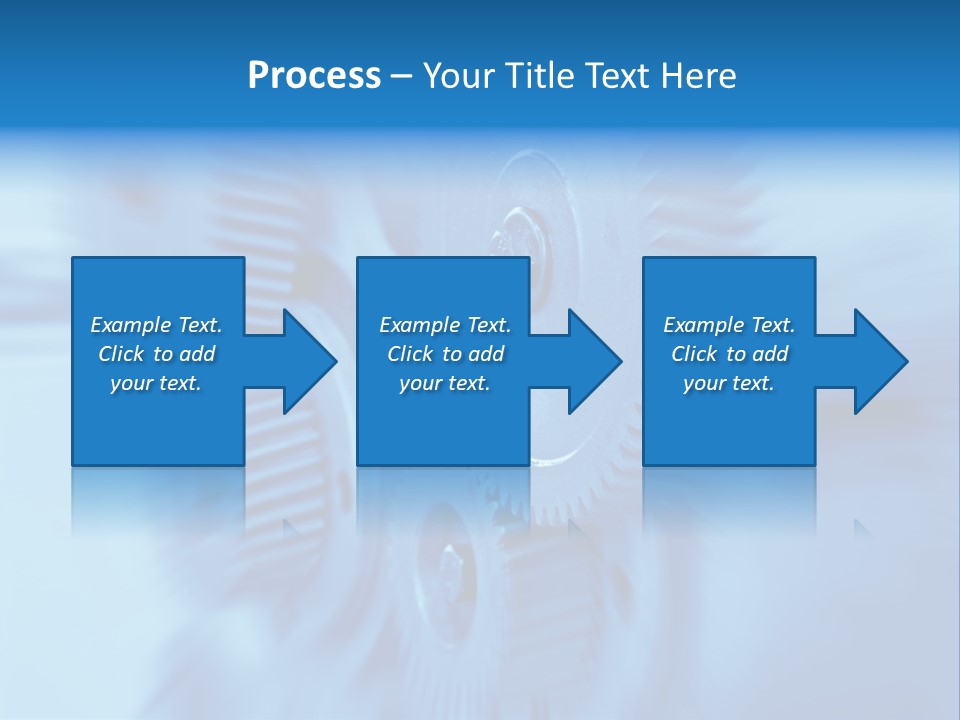 A Blue Gears Powerpoint Presentation Is Shown PowerPoint Template