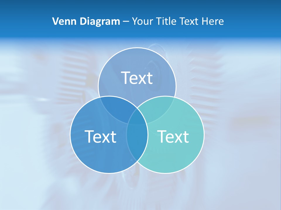 A Blue Gears Powerpoint Presentation Is Shown PowerPoint Template
