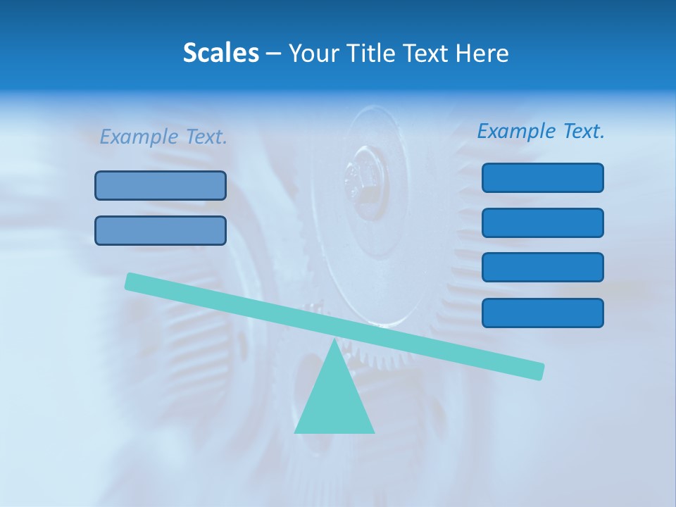 A Blue Gears Powerpoint Presentation Is Shown PowerPoint Template
