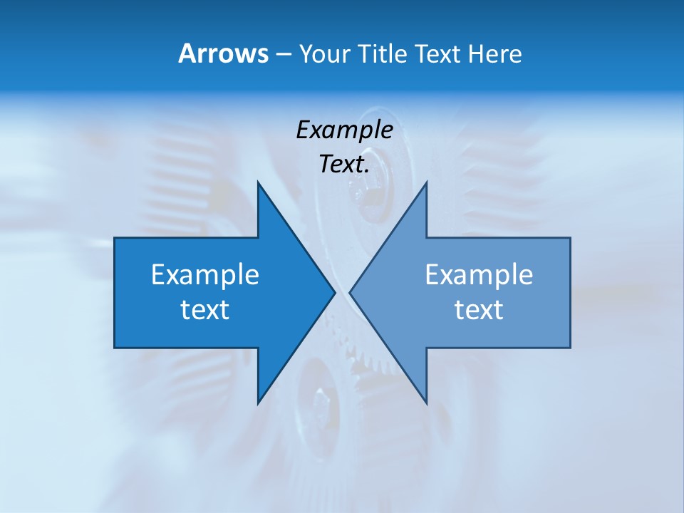 A Blue Gears Powerpoint Presentation Is Shown PowerPoint Template