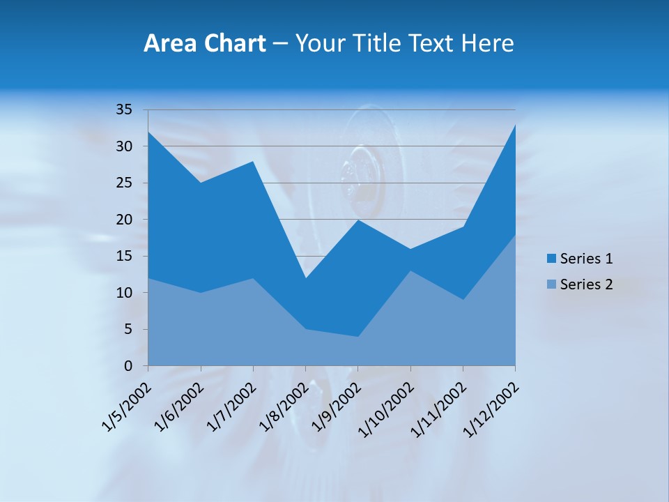 A Blue Gears Powerpoint Presentation Is Shown PowerPoint Template