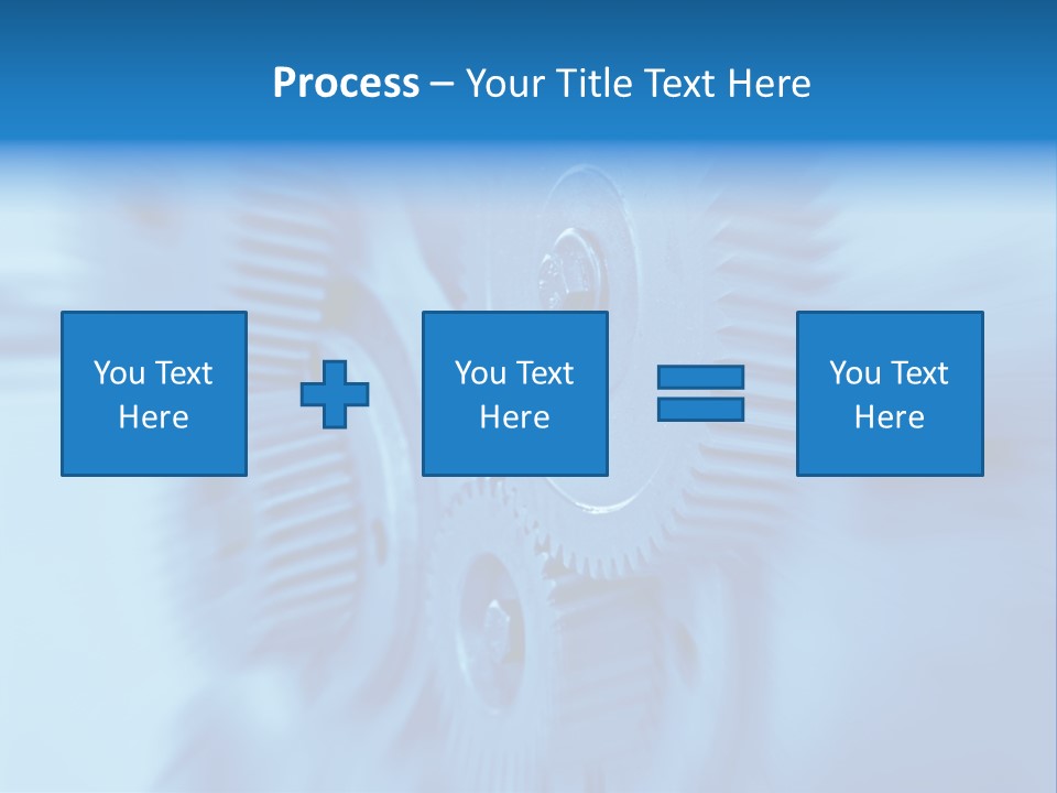 A Blue Gears Powerpoint Presentation Is Shown PowerPoint Template