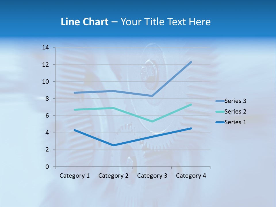 A Blue Gears Powerpoint Presentation Is Shown PowerPoint Template