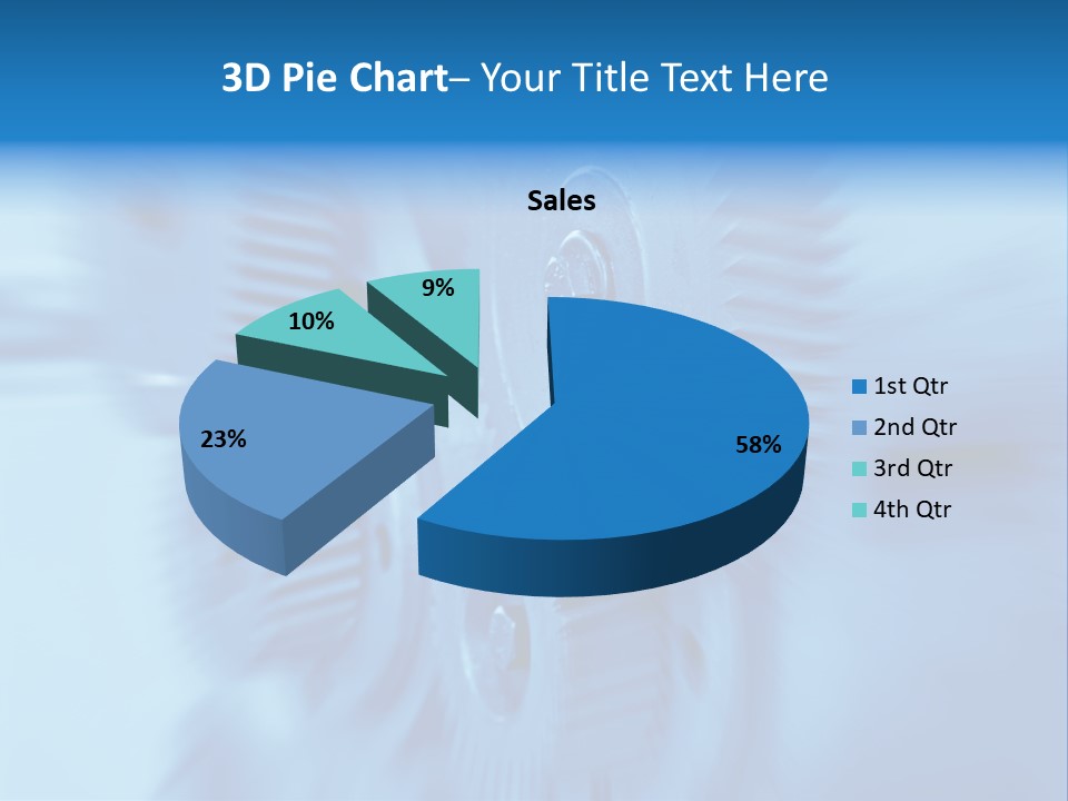 A Blue Gears Powerpoint Presentation Is Shown PowerPoint Template