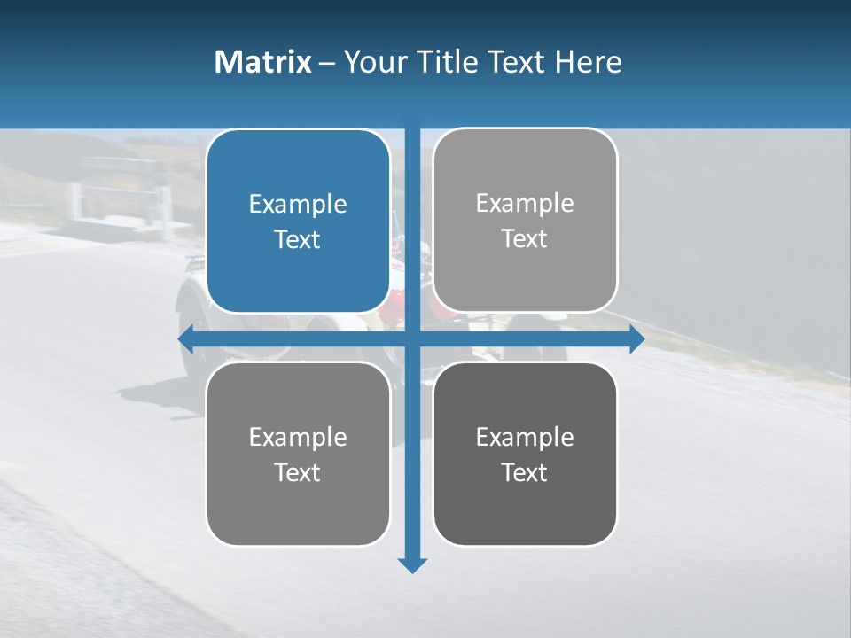 A Vintage Car Driving Down A Road With A Sky Background PowerPoint Template