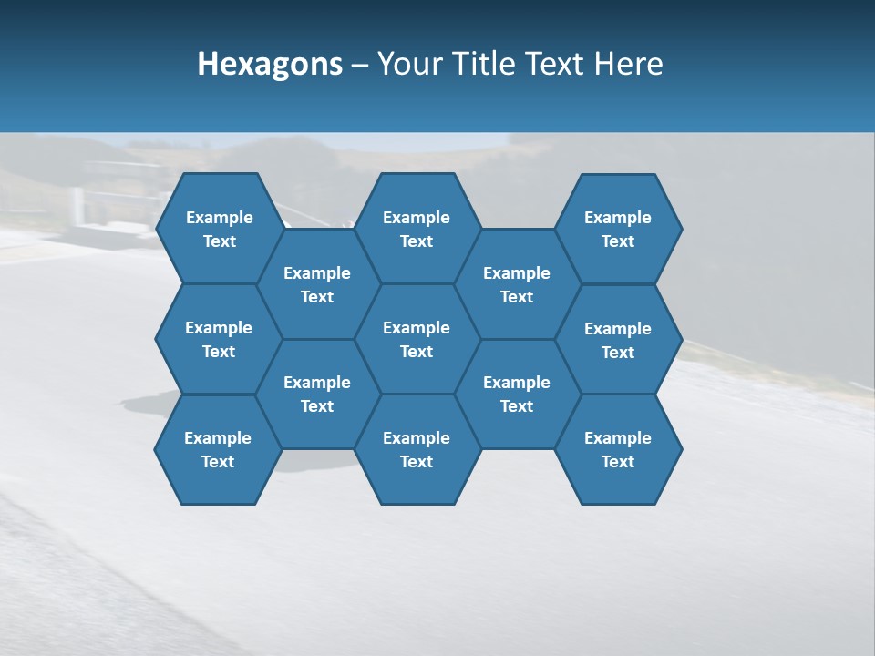 A Vintage Car Driving Down A Road With A Sky Background PowerPoint Template