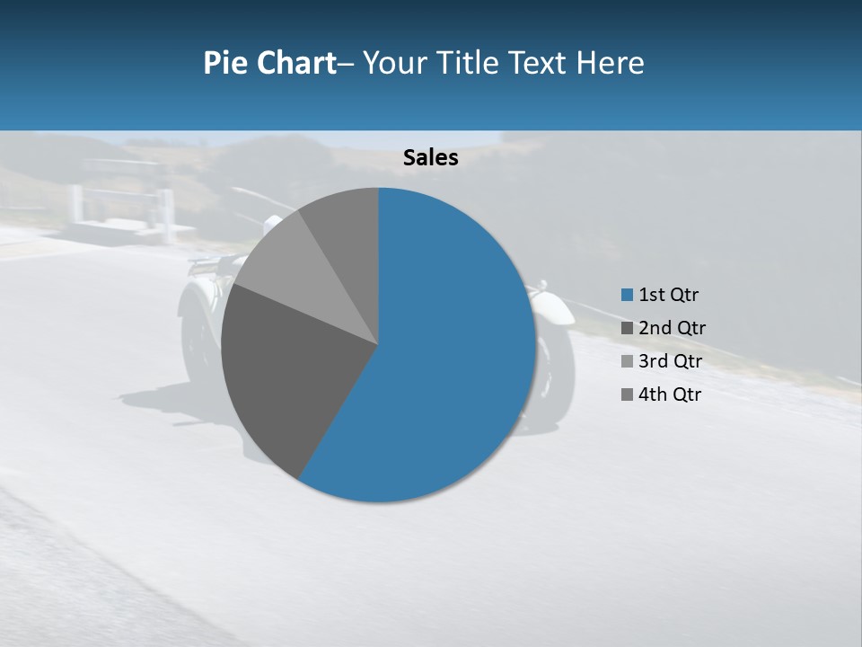 A Vintage Car Driving Down A Road With A Sky Background PowerPoint Template