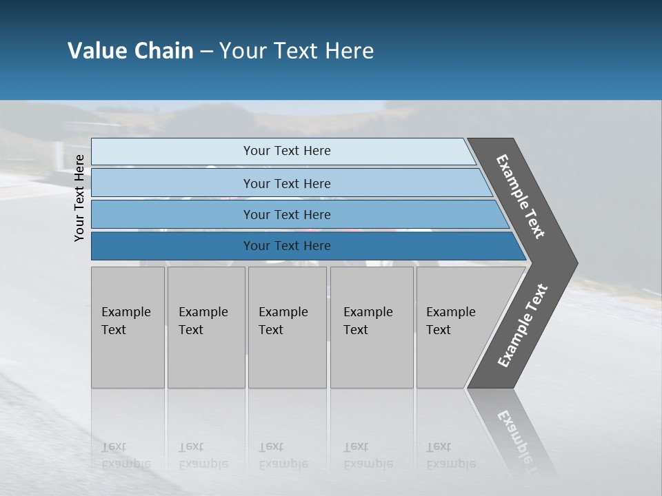 A Vintage Car Driving Down A Road With A Sky Background PowerPoint Template
