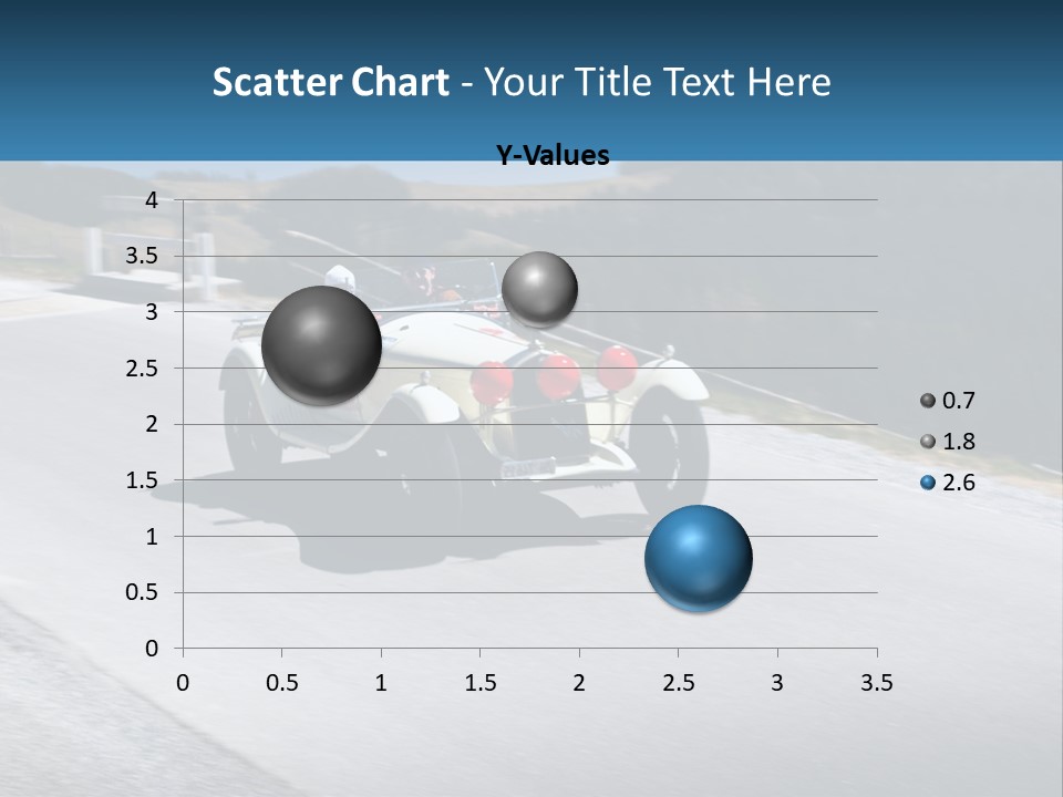 A Vintage Car Driving Down A Road With A Sky Background PowerPoint Template