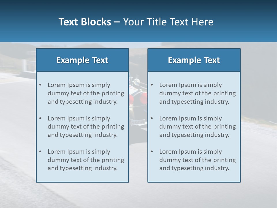A Vintage Car Driving Down A Road With A Sky Background PowerPoint Template