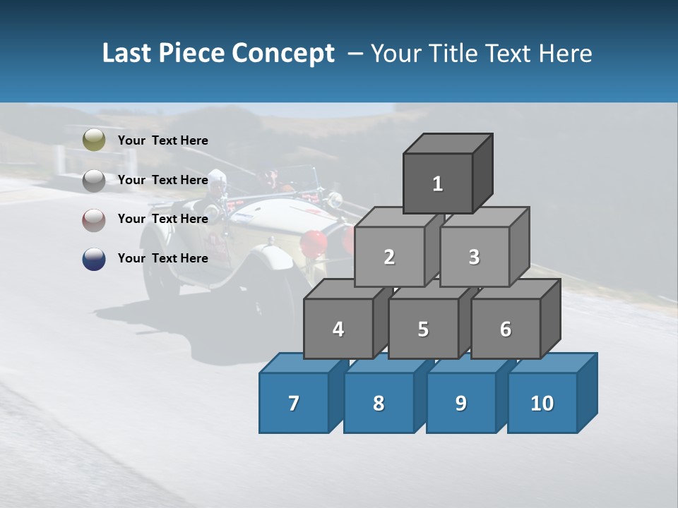 A Vintage Car Driving Down A Road With A Sky Background PowerPoint Template