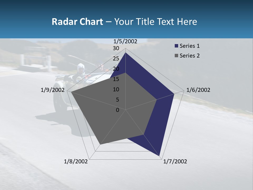 A Vintage Car Driving Down A Road With A Sky Background PowerPoint Template