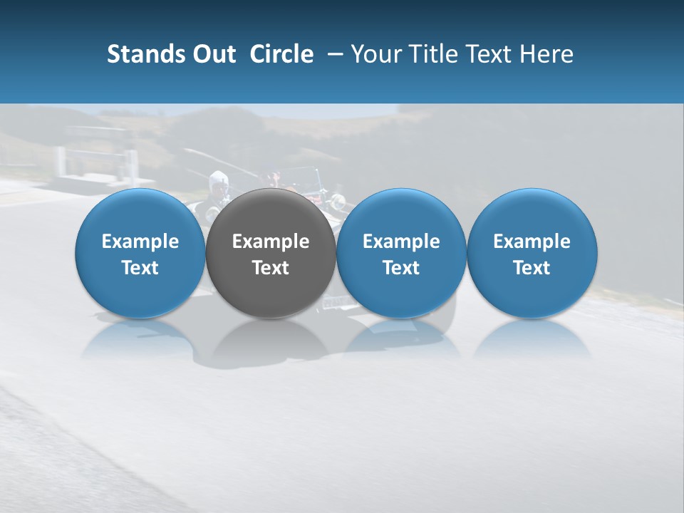 A Vintage Car Driving Down A Road With A Sky Background PowerPoint Template