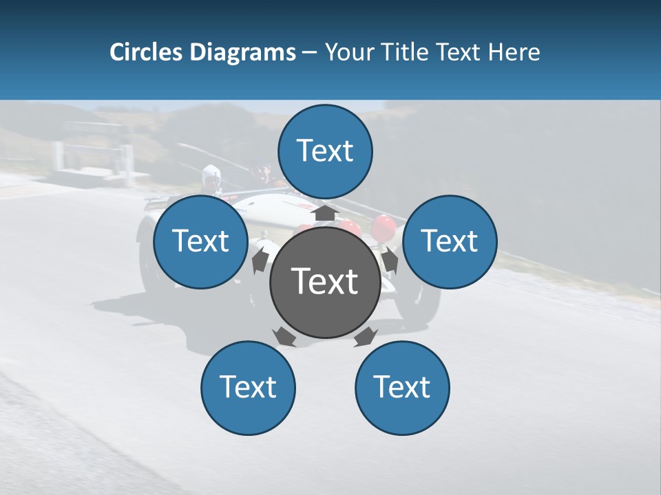 A Vintage Car Driving Down A Road With A Sky Background PowerPoint Template