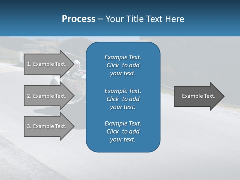 A Vintage Car Driving Down A Road With A Sky Background PowerPoint Template