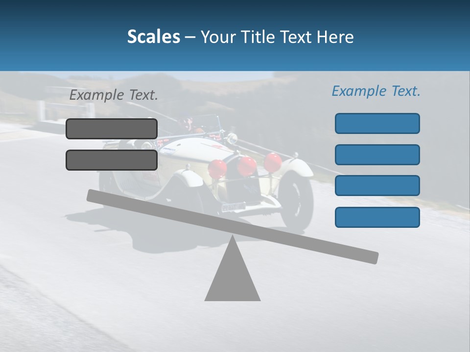 A Vintage Car Driving Down A Road With A Sky Background PowerPoint Template