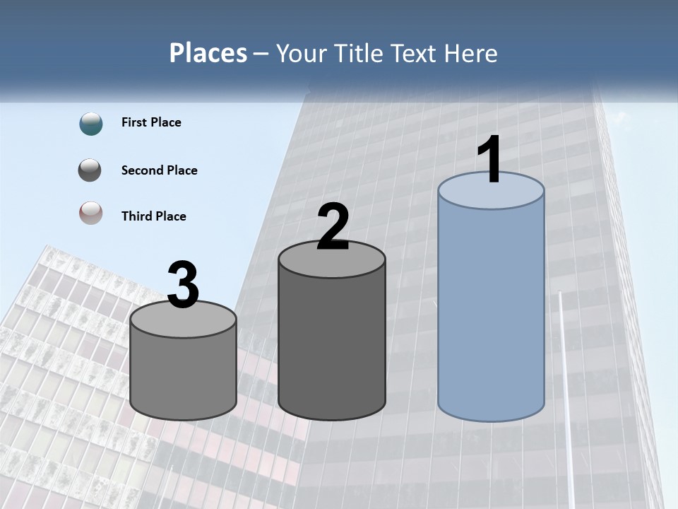 A Tall Building With A Blue Sky In The Background PowerPoint Template