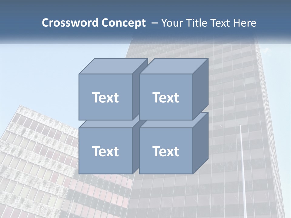 A Tall Building With A Blue Sky In The Background PowerPoint Template