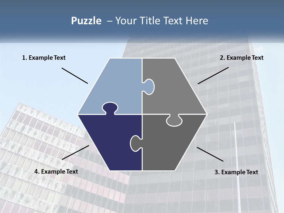 A Tall Building With A Blue Sky In The Background PowerPoint Template