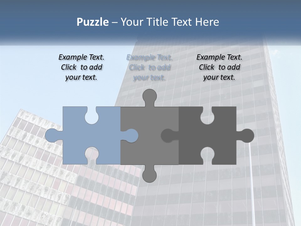 A Tall Building With A Blue Sky In The Background PowerPoint Template