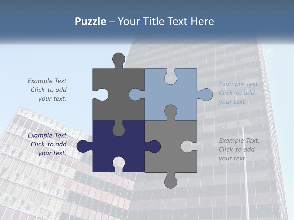 A Tall Building With A Blue Sky In The Background PowerPoint Template