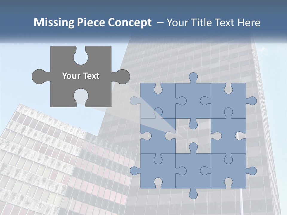 A Tall Building With A Blue Sky In The Background PowerPoint Template