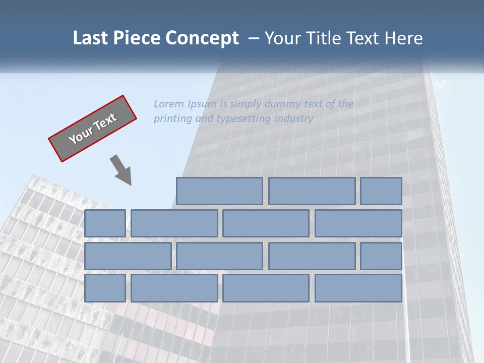 A Tall Building With A Blue Sky In The Background PowerPoint Template
