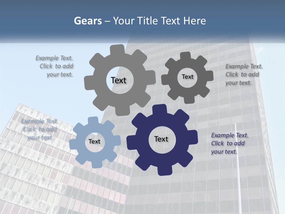 A Tall Building With A Blue Sky In The Background PowerPoint Template