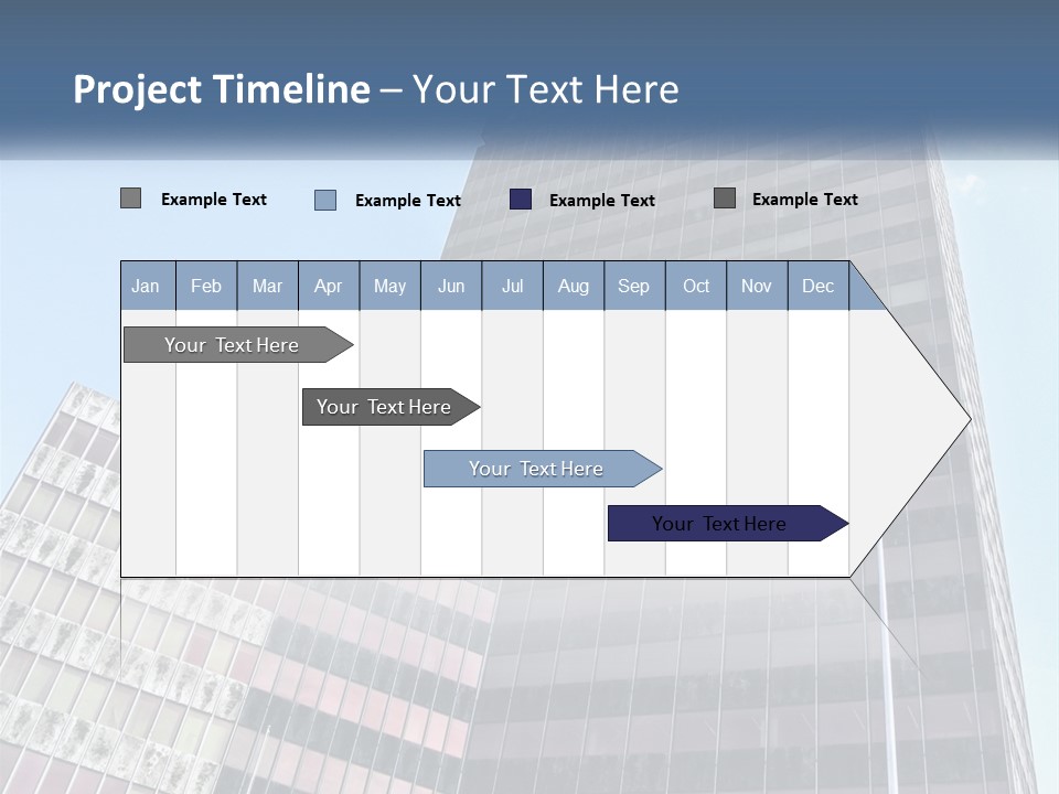 A Tall Building With A Blue Sky In The Background PowerPoint Template