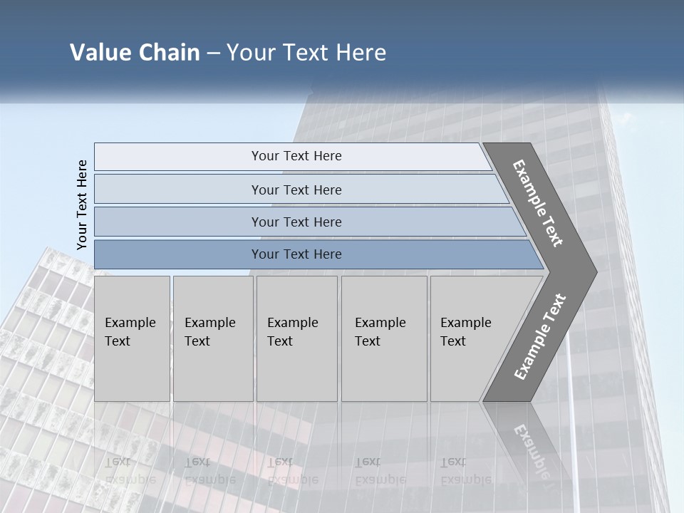 A Tall Building With A Blue Sky In The Background PowerPoint Template