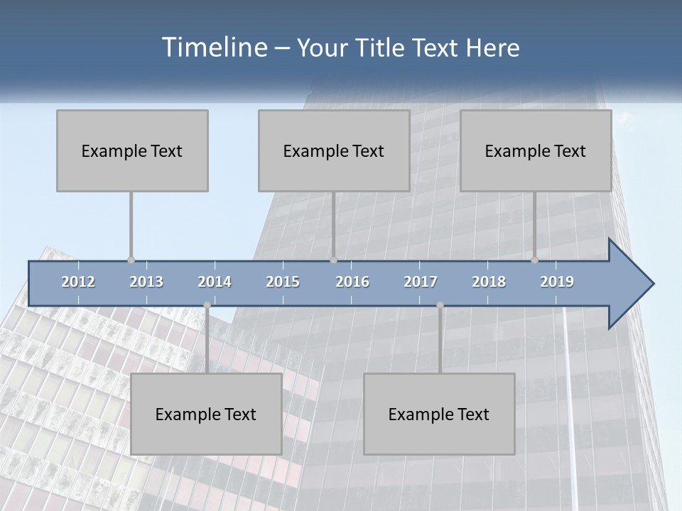 A Tall Building With A Blue Sky In The Background PowerPoint Template