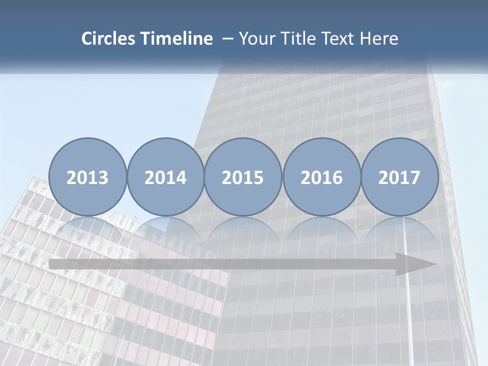 A Tall Building With A Blue Sky In The Background PowerPoint Template