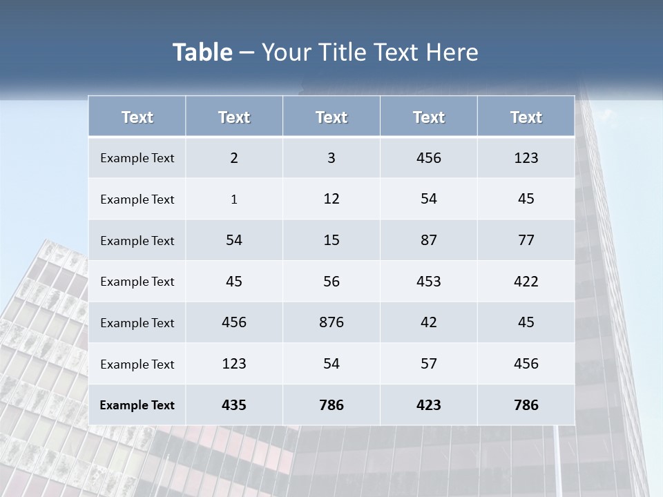 A Tall Building With A Blue Sky In The Background PowerPoint Template